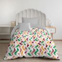 Trident Single Size Comforter Blanket, 144 Thread Count, 100% Cotton Shell with 120 GSM Polyfill, Single Bed Comforter Blanket, Urban Comfort Collection-Trippy Triangles Red...