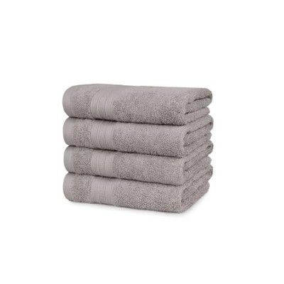 Trident Soft Comfort Air Rich Towel 100% Cotton Hand Towel, 500 GSM, 4Pc Hand Towel Set (41 cm X 66 cm), Charcoal
