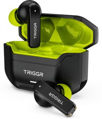 TRIGGR Raze 1 with 40H Battery, 40ms Low Latency, Dual ENC Mic (Neon Strike, True Wireless)