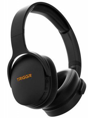 TRIGGR Trinity 2 with Dual Pairing, ENC, Fast Charge, 50H Battery, Rubber Finish, v5.3 Bluetooth  (Midnight Black)