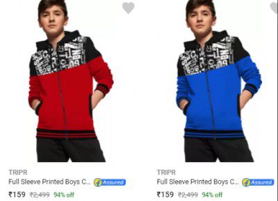 Tripr Kids Jackets Upto 94% Off