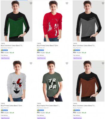 Tripr Kids T Shirts@99