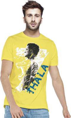 Tripr Printed Men Round Neck Yellow T-Shirt