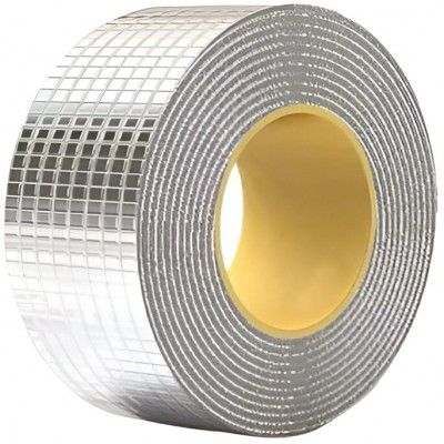 TRISHUL LeakFix Waterproof Aluminium Foil Tape – Butyl Rubber Adhesive for Pipe, Roof, and Surface Crack Repairs – Weatherproof, UV & Corrosion Resistant (1)