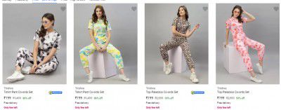Trishva Co Ords upto 93% off starting From Rs.199