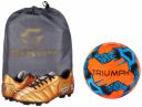 Triumph Football PVC Boss Orange with Gowin Football Shoe Sf-2 Gold Size-10...