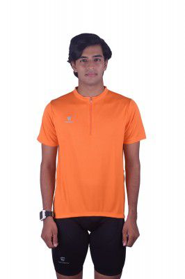 Triumph Half Zipper Cycling Jersey for Men Biking Plain Half Sleeve Tshirt Bicycle Quick Dry Shirts