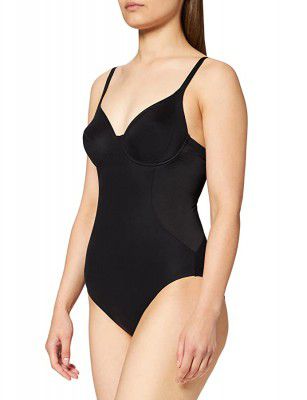 Triumph Womens Body Make-up Soft Touch Bsw Ex Shaping Bodysuit, Black, 12 (Size: 80B)