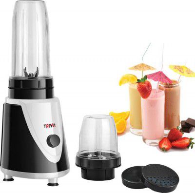 TRIVA NUTRI BLENDER 500 W Juicer Mixer Grinder (CANDYPRO750 | 2 Jars | Black & white, Unbreakable jars) + Supercoin Offer