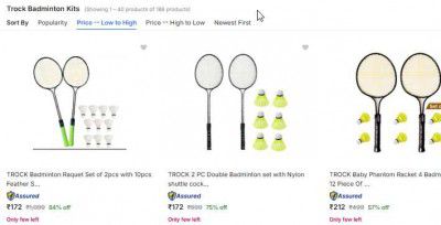 Trock Badminton Kits - 84% OFF