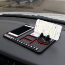 TROLEX Multipurpose Anti-Slip Car Phone Holder Dashboard Pad & Mount | Flexible Non-Slip Silicone Mat for Car Interior, Smartphone Stand & Dashboard Accessories – Black...