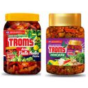Troms Combo Amla Khatta Metha Pickle & Mixed Pickle Jar, 2 X 500 g...