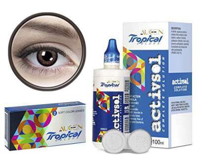 Tropical Colors 3 Month Disposable Contact Lenses - 2 Units (-1.25.Nut Brown)