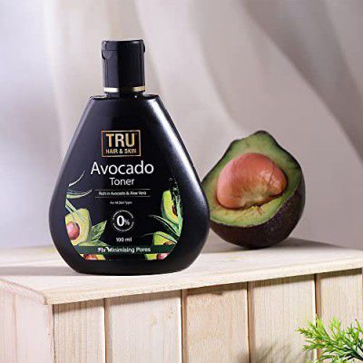 TRU HAIR & SKIN Avocado & Hyaluronic Acid Toner -100ml | Hydrates & Tones the Skin