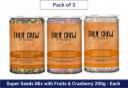 TRUE CREW Super Seeds Mix Combo : Seeds Mix With Fruit & Cranberry 200g Each  (3 x 200 g)...