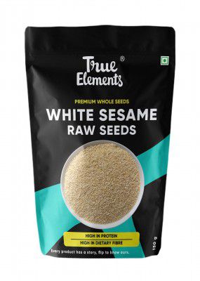True Elements Raw White Sesame Seeds 150gm - 100% Clean and Natural White Til
