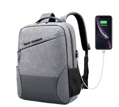TRUE HUMAN Anti-Theft backpack With USB charging Port Laptop bag