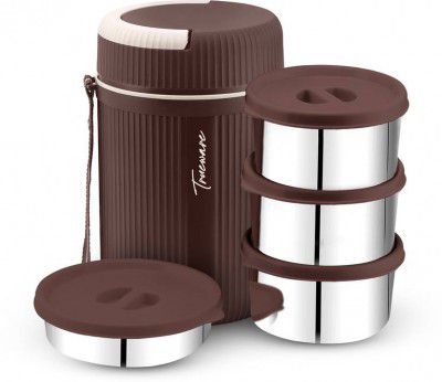 Trueware GRUB 4 Insulated Hot Lunch Box With 3 SS Container 