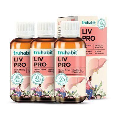 Truhabit Livpro Liver & Digestive Wellness Supplement 100ml | Herbal Liquid for Metabolism & Daily Liver Support | Pack of 3
