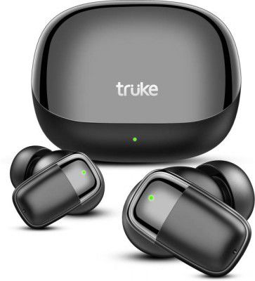 truke Clarity 2 V2 6Mics Adv.ENC, 68H Battery,13mm Drivers, Multi Mode Deep bass, 5.3v Bluetooth Headset  (Metal Black, True Wireless)