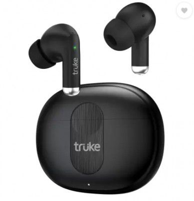 truke Earbuds A1 with Quad Mic ANC upto 32db, 48Hrs battery, Gaming and 4EQ mode, 5.3v Bluetooth Headset  (Black, True Wireless)