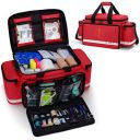 Trunab Emergency Responder Trauma Bag Empty, Professional First Aid Kits Storage Medical Bag with Inner Dividers and Anti-Scratch Bottom, Ideal for EMT, EMS, Paramedics, Red...