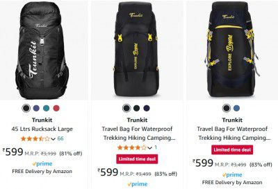 Trunkit Rucksack Starts at Rs 599 | Upto 85% Off