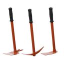 TRUPHE Heavy Duty Garden Tool Set - Set of 3 | Garden Hoe, Tiller, Hand Hoe with 3 Prongs | Orange Handle & Black Metal (Orange)...