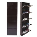 TRUPHE Optimio Alloy Steel 5 Door Shoe Rack 21" for Home | Holds Upto 15 Pairs | Wall Mounted...