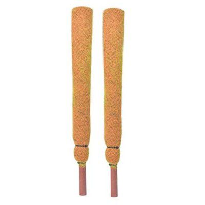 TrustBasket 3 Feet Coir Moss Stick/Coco Pole for Climbing Indoor & Outdoor Plants (Set of 2)| Green Grass Pole for HOUSING Plants, Creeper Support|Moss Stick