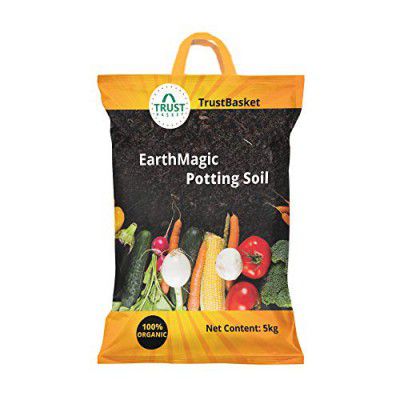 TrustBasket Enriched Organic Earth Magic Potting Soil Fertilizer for Plants, 5 Kg