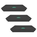 TrustBasket UV Treated Square Bottom Tray(Plate/Saucer) Suitable for 10 inch Square Plastic Pot - Black Color - Set of 3 | Heavy Duty Highly Durable Plant saucerGamla for Indoor Home Decor & Outdoor B...