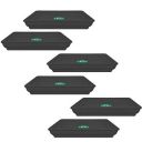 TrustBasket UV Treated Square Bottom Tray(Plate/Saucer) Suitable for 6 inch Square Plastic Pot - Black Color - Set of 6...