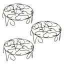 TrustBasket Venice Plant Stand | 12 Inch Black Plant Stand (Set of 3)...