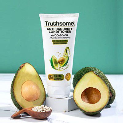 Truthsome Anti-dandruff Conditioner With White Pepper and Infused With Avocado Oil, Sulphates, Silicones, and Pthalates 150 ML