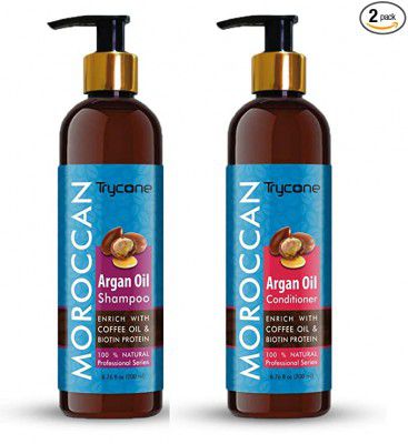 Trycone Moroccan Argan Shampoo & Conditioner, Combo Pack of 2, 400 Ml