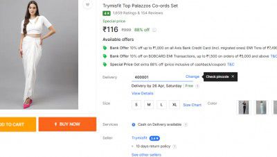 Trymisfit Top Palazzos Co-ords Set