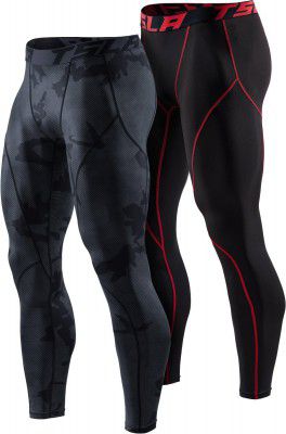 TSLA 1 or 2 Pack Men's Thermal Compression Pants, Athletic Sports Leggings & Running Tights, Wintergear Base Layer Bottoms
