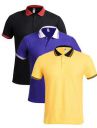 TSX Men's Solid Regular Fit Polo (Pack of 3)...