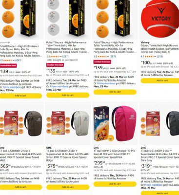 Upto 90% OFF - TT Ball,Bat & Cover Combo