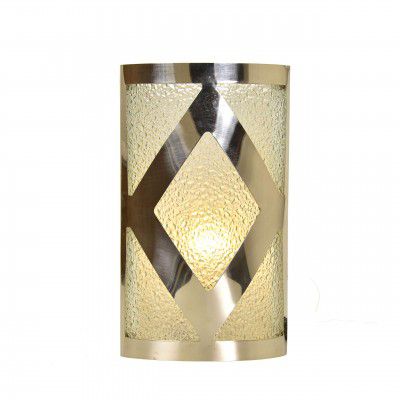 Tu Casa (BL-09) diamondshape Stainless Steel & Glass Bathroom Light with b-22 Holder(Bulb not Included)