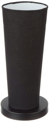 tu casa Black Cotton Shade with Black Metal-Iron Base Table Lamp | (Height : 14 Inch/No Blub Included)