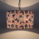 tu casa Butterfly Print Fabric Glow Pendent Light Hanging Lamp for Bedroom, Living Room (Height - 20")...