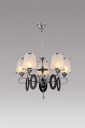 tu casa Chrome Finish with Glass Shade 5 Light Chandelier (SL2229, Bulb not Included,corded-electric)...