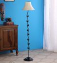 tu casa Cotton Shade Floor Lamp with Metal Base - Holder Type b-22 (Off White, Bulb not Included)...