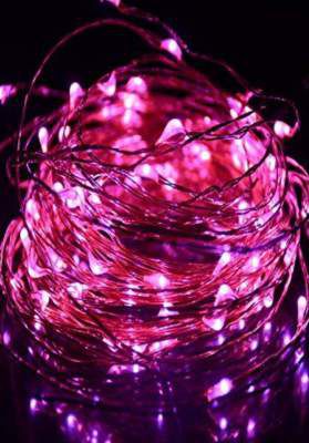 Tu Casa DW-426 - LED Copper Wire String Light Battery Operated - 5 Mtrs - Purple - Set of 2