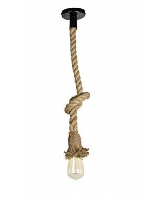 Tu Casa HG-04 Knot Rope pendent Light Jute Rope Holder Type e-27 Size 4x1x27"-(Bulb not Included)