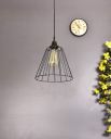 Tu Casa HG-12 Triangle Metal Wire pendent Light Iron Holder Type e-27 Size 9x9.5x29-(Bulb not Included)...