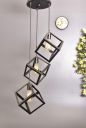 tu casa HG-38 220Watts Pendant Light, Black, Square...