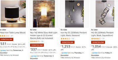 Amazon : UP TO 95% OFF | tu casa Home decoration Lamp